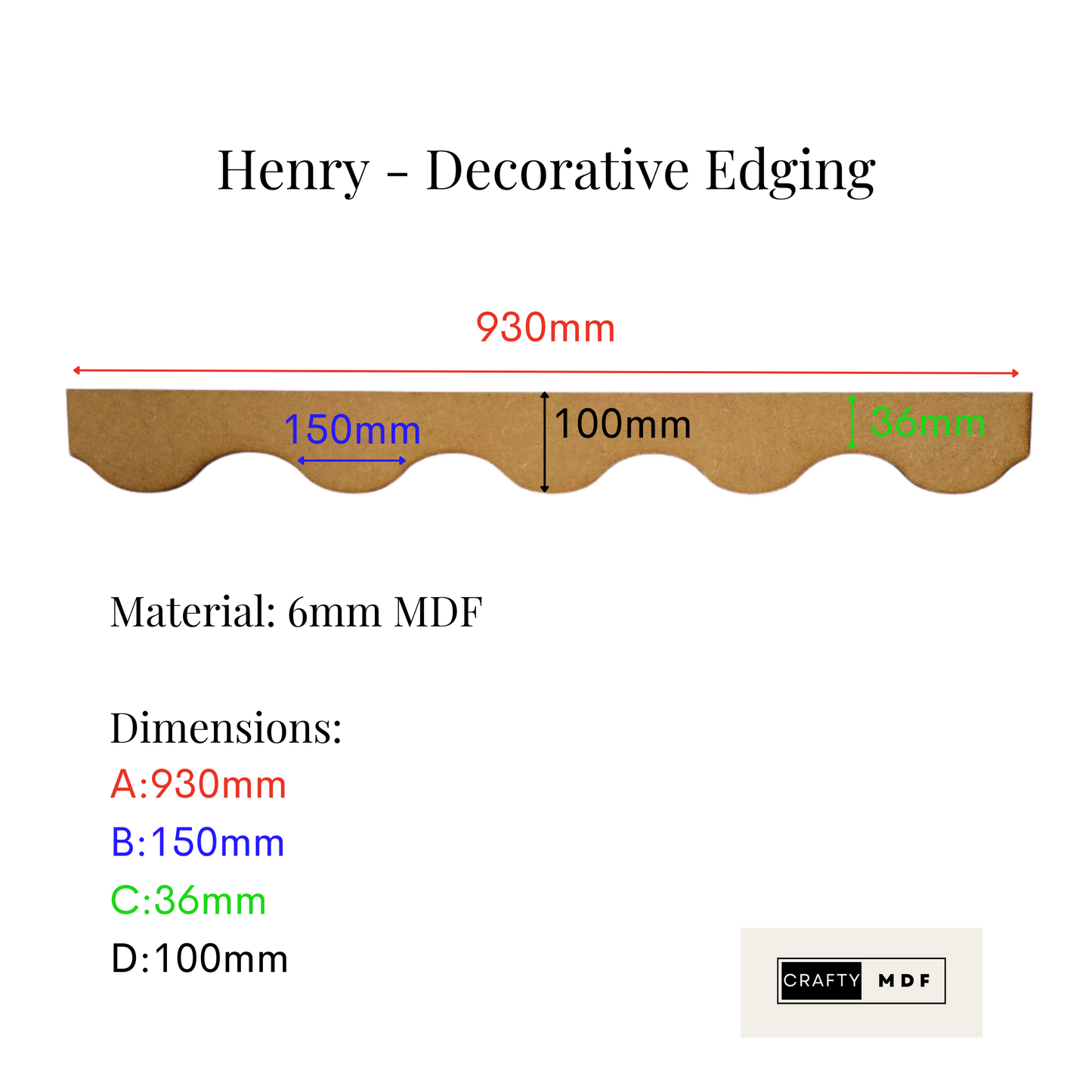 Henry Decorative Wave Trim Edging 6mm