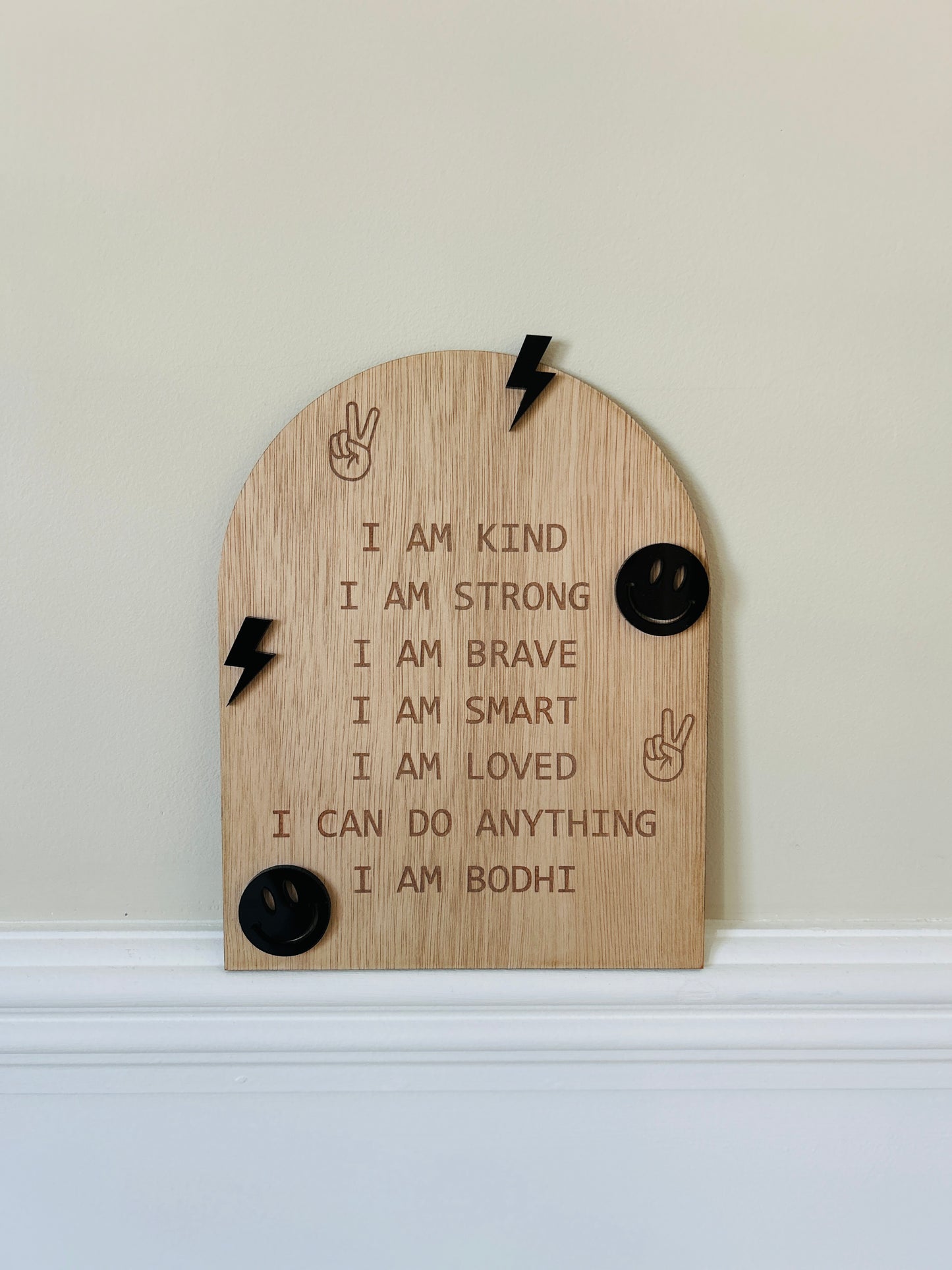 Personalised Affirmation Cool Boy Plaque