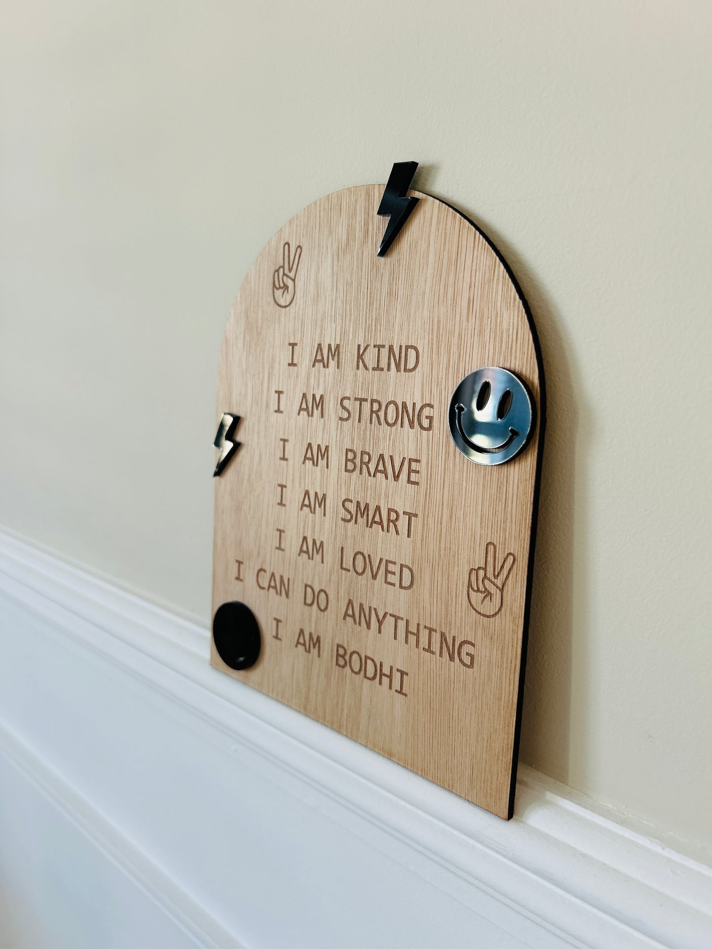 Personalised Affirmation Cool Boy Plaque