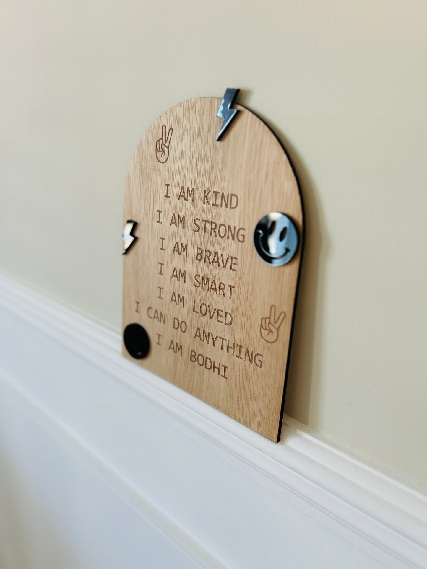 Personalised Affirmation Cool Boy Plaque