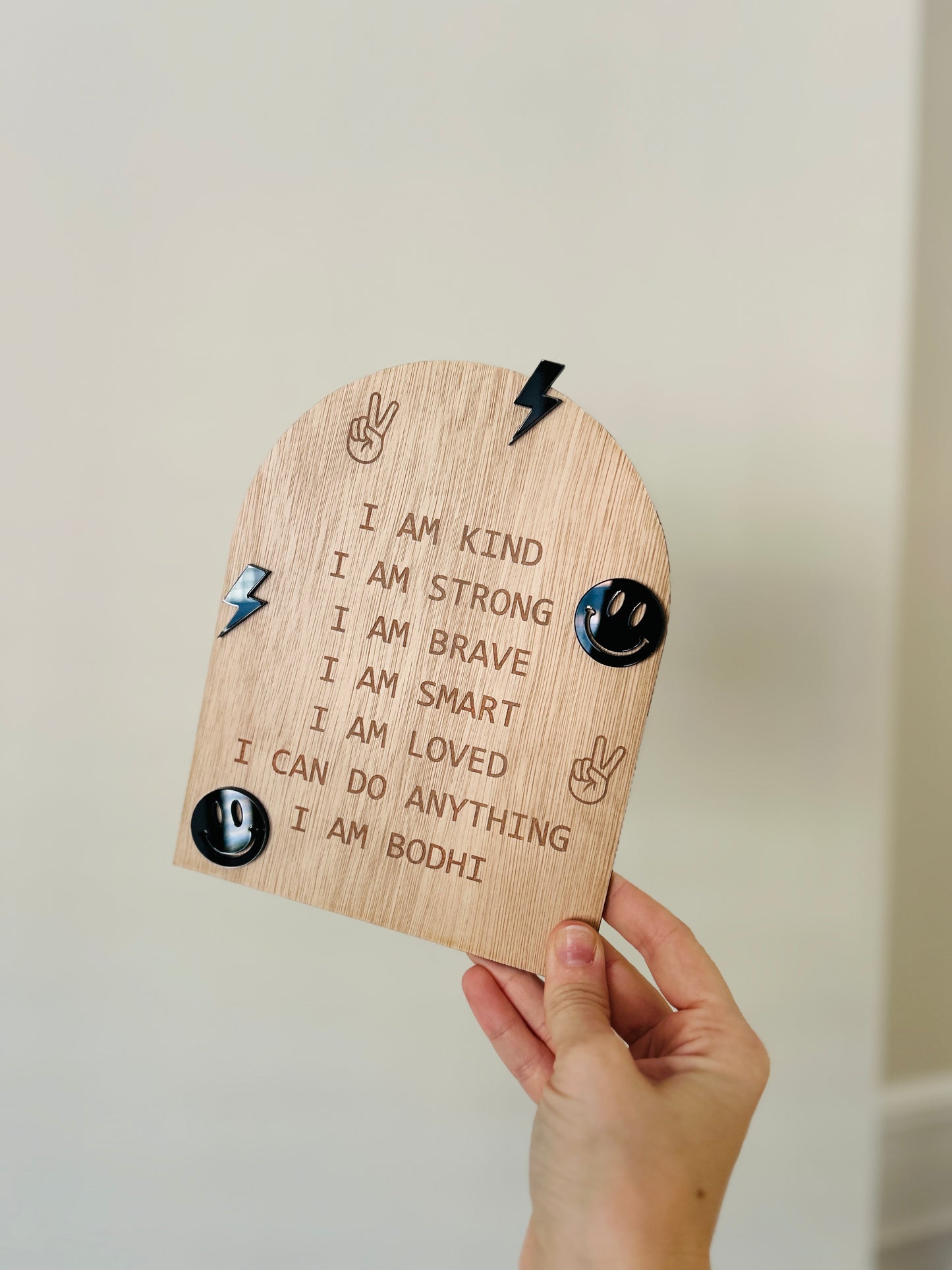 Personalised Affirmation Cool Boy Plaque