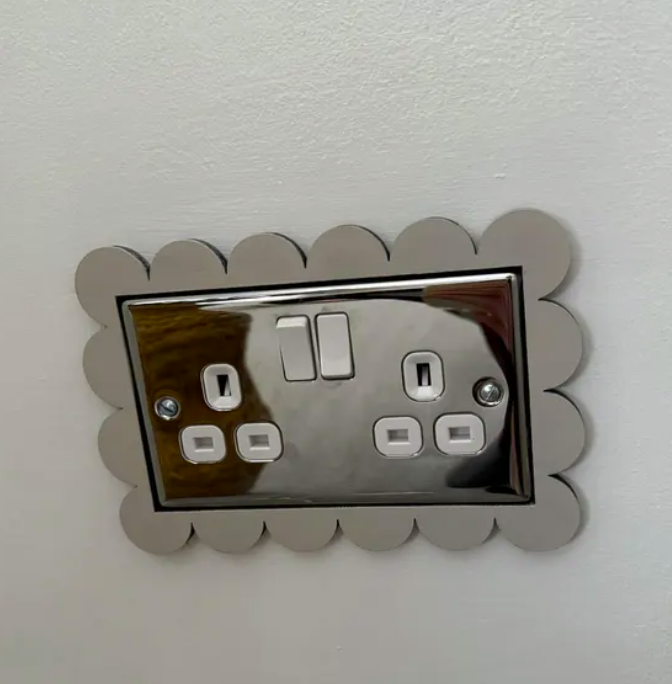 DIY Decorative Scallop Socket Surround 6mm MDF Double