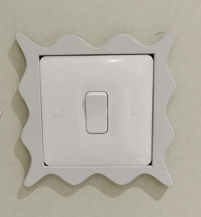 DIY Decorative Wiggle Socket Surround 6mm MDF Single