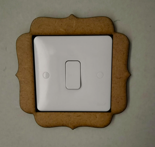 DIY Decorative Art Deco Socket Surround 6mm MDF Single